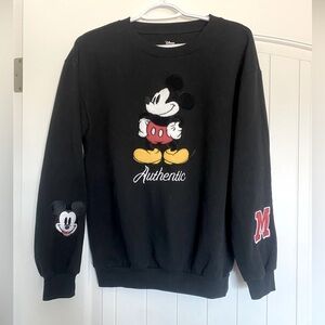 Disney Black Crewneck Mickey Mouse Sweater like new no call outs